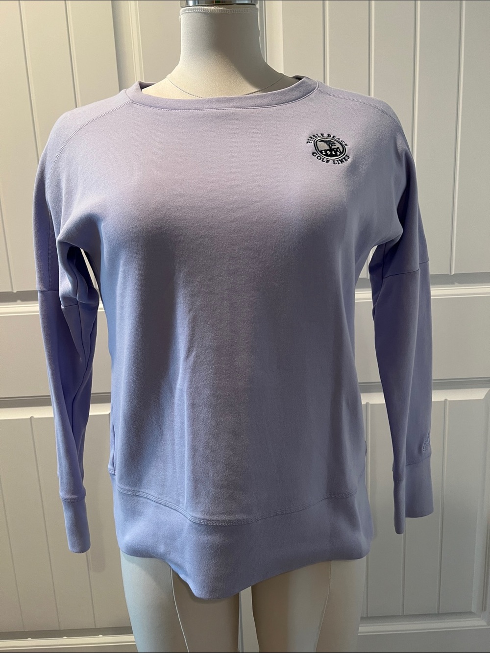 adidas Lavender Crewneck Sweatshirt with Small Chest Logo